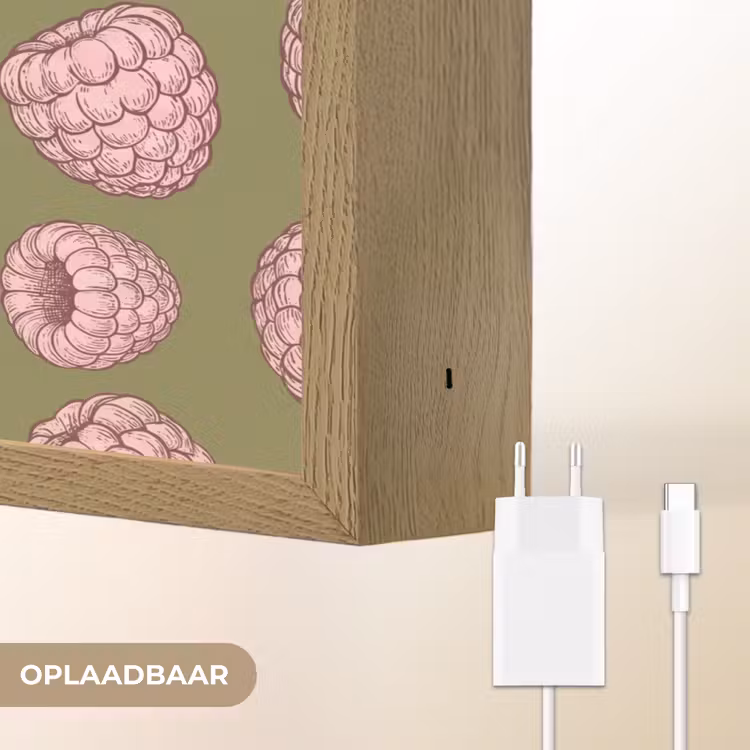 Lightbox - Wandlamp - Eten - Patroon - Illustratie - Roze - Groen — 7