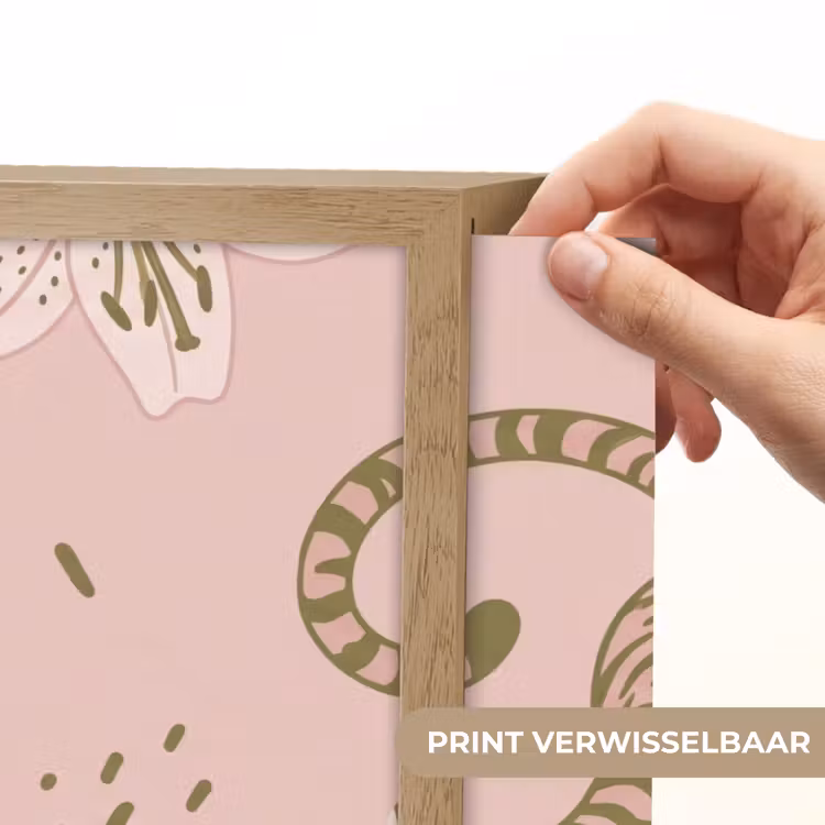 Lightbox - Wandlamp - Kat - Springend - Bloemen - Abstract - Roze — 5