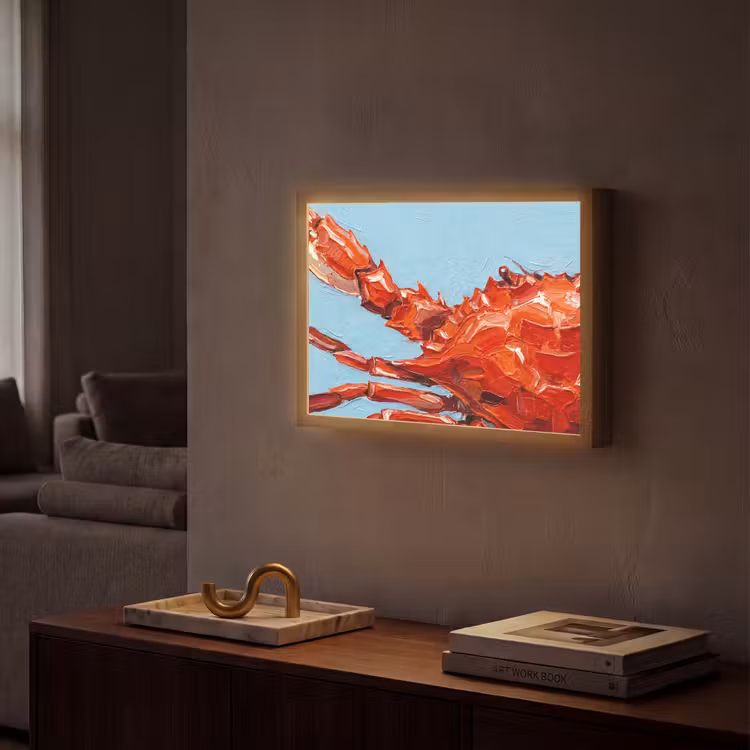Lightbox - Wandlamp - Krab - Zee - Dieren - Abstract - Rood — 2