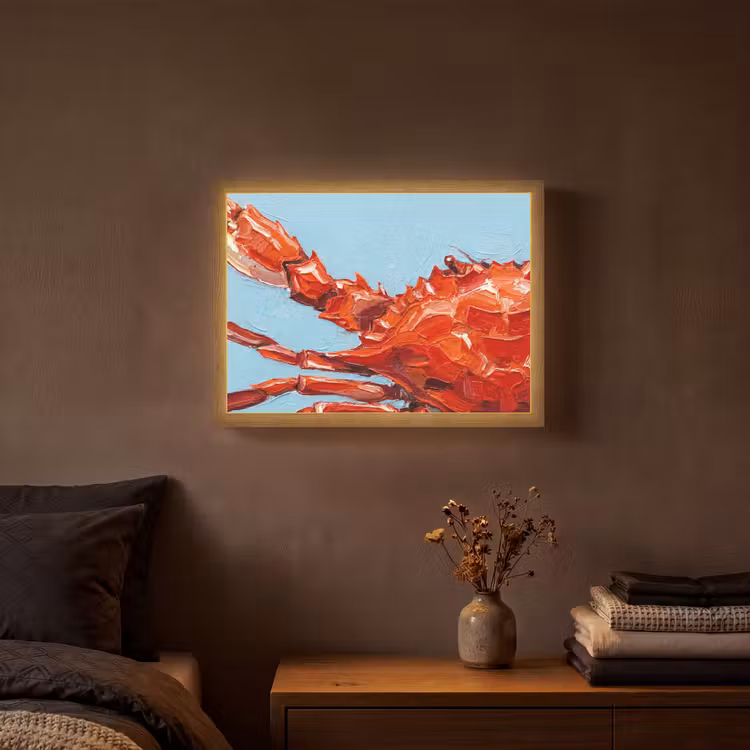 Lightbox - Wandlamp - Krab - Zee - Dieren - Abstract - Rood — 3