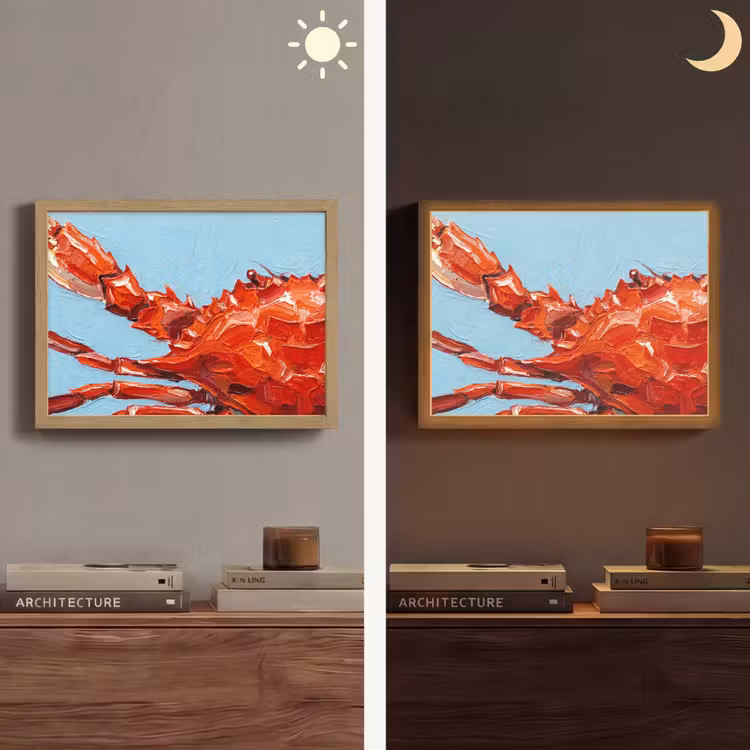 Lightbox - Wandlamp - Krab - Zee - Dieren - Abstract - Rood — 6