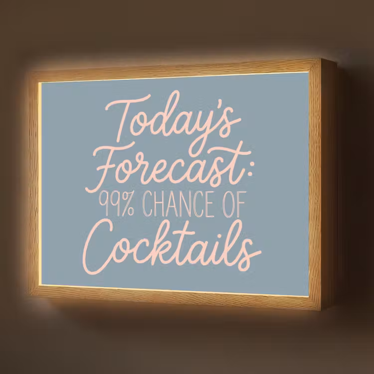 Lightbox - Wandlamp - Today's Forecast - Cocktails - Blauw — 1