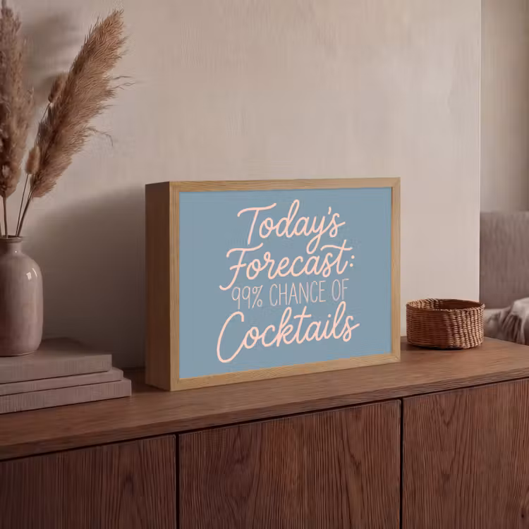 Lightbox - Wandlamp - Today's Forecast - Cocktails - Blauw — 4