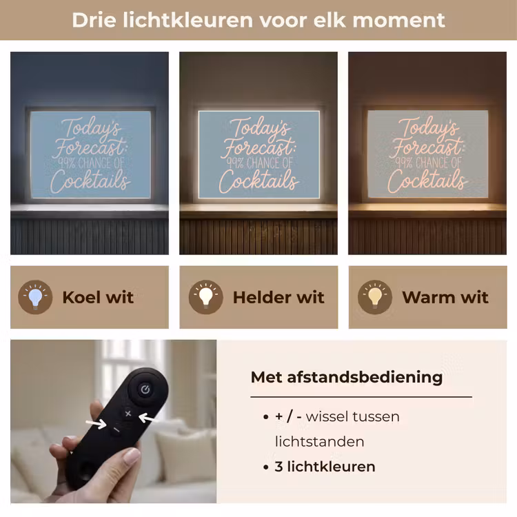 Lightbox - Wandlamp - Today's Forecast - Cocktails - Blauw — 8
