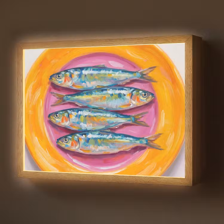 Lightbox - Wandlamp - Vis - Vier - Eten - Modern - Kleurrijk — 1