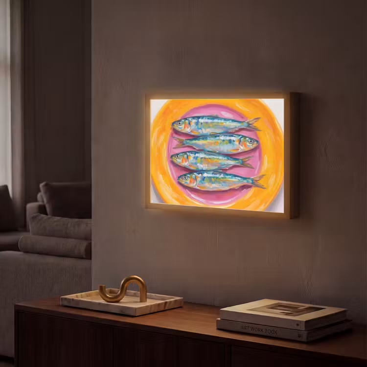 Lightbox - Wandlamp - Vis - Vier - Eten - Modern - Kleurrijk — 2