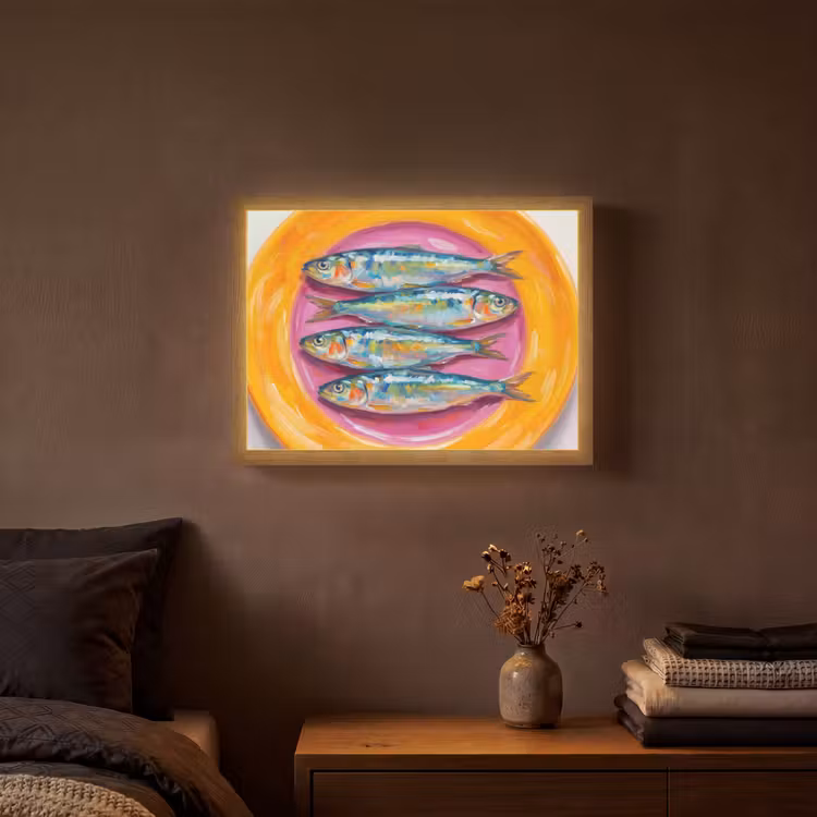 Lightbox - Wandlamp - Vis - Vier - Eten - Modern - Kleurrijk — 3