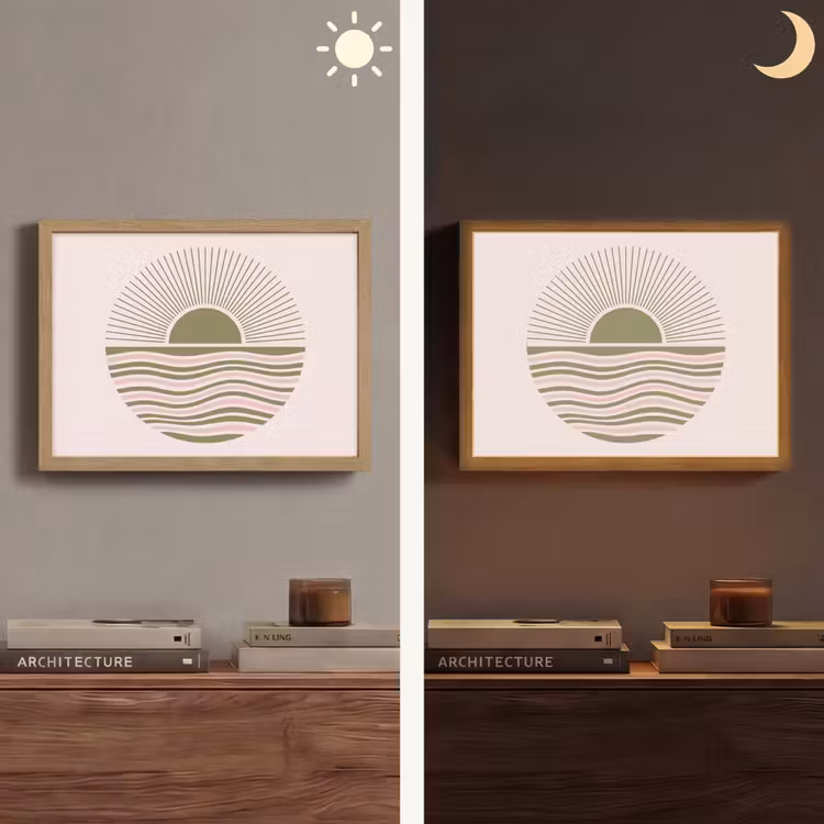 Lightbox - Wandlamp - Zon - Zee - Abstract - Modern - Roze — 6