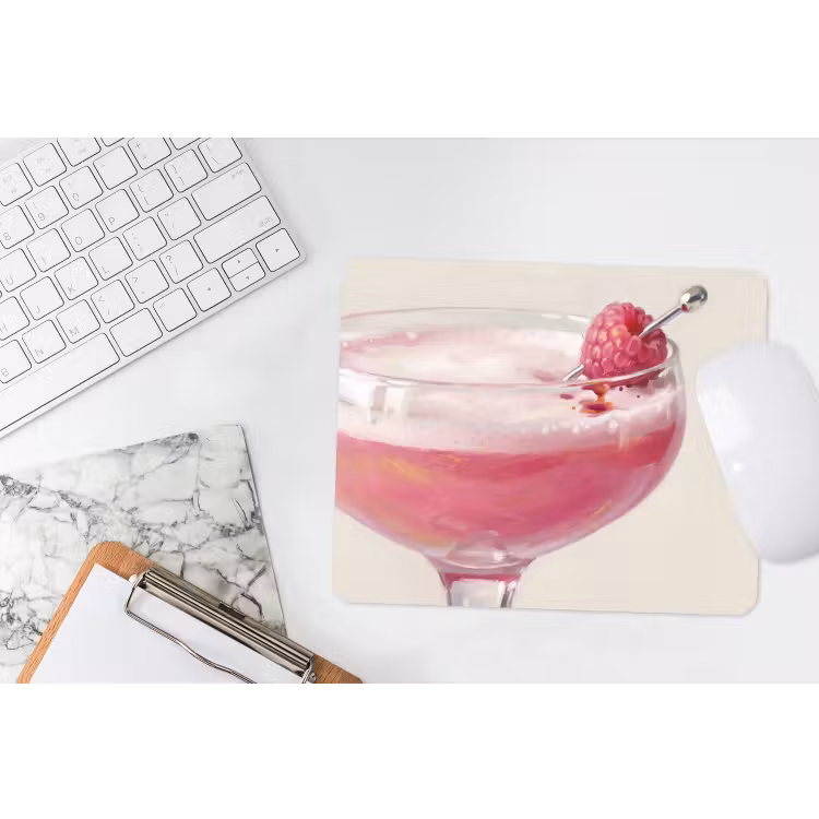 Muismat - Cocktail - Framboos - Drank - Modern - Roze — 2