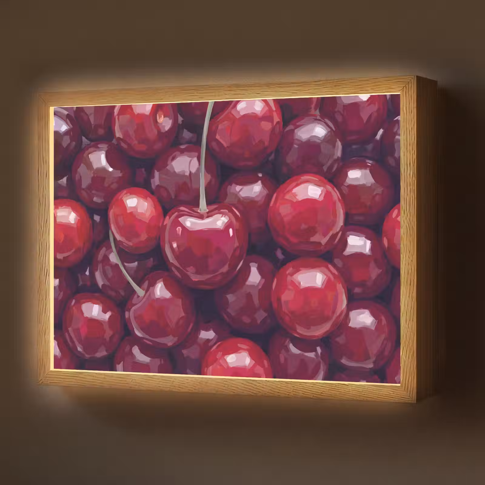 Lightbox - Wandlamp - Fruit - Kersen - Eten - Modern - Rood — 1