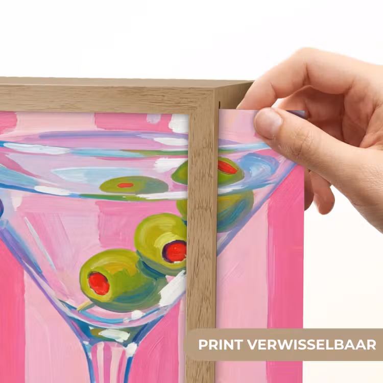 Lightbox - Wandlamp - Cocktail - Olijven - Kunst - Modern - Roze — 5