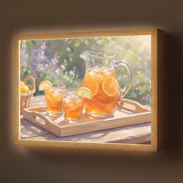 Lightbox - Wandlamp - Drank - Citroen - Zomer - Tuin - Geel — 1