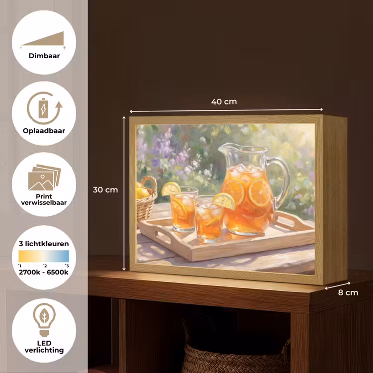 Lightbox - Wandlamp - Drank - Citroen - Zomer - Tuin - Geel — 10