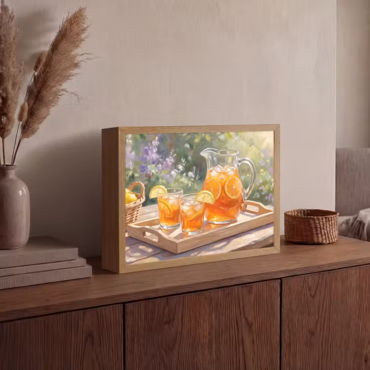 Lightbox - Wandlamp - Drank - Citroen - Zomer - Tuin - Geel — 4