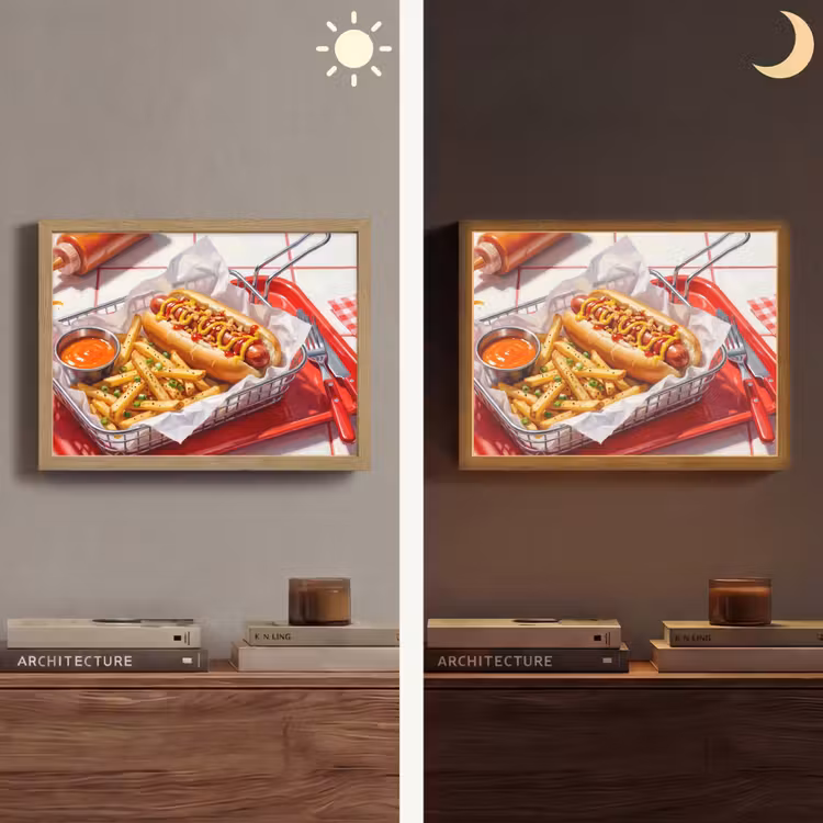 Lightbox - Wandlamp - Eten - Hotdog - Fastfood - Modern - Rood — 6