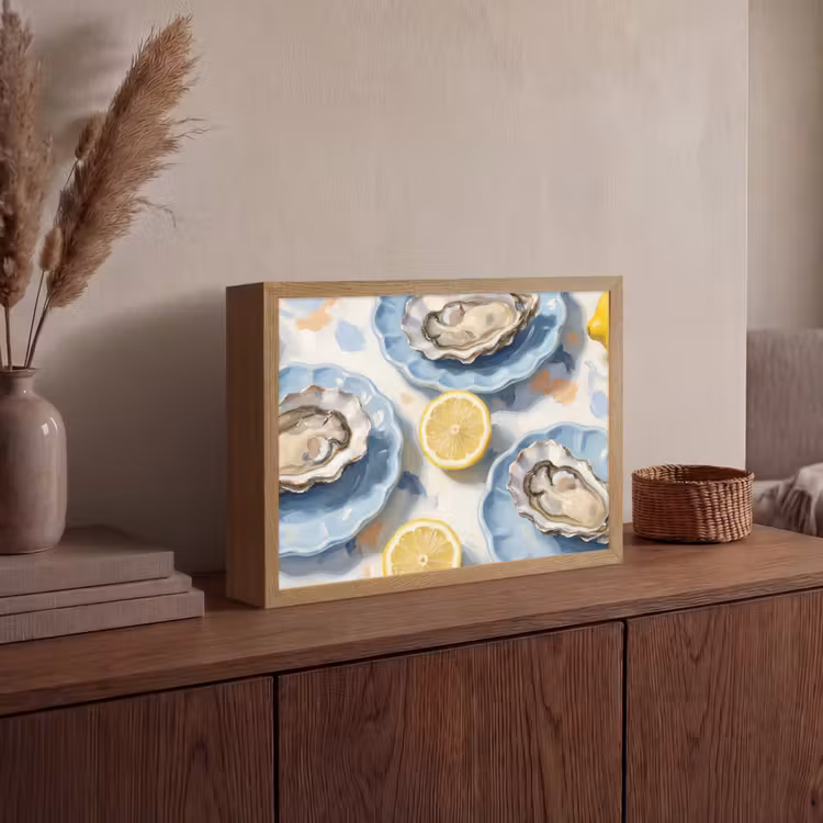 Lightbox - Wandlamp - Eten - Oesters - Citroenen - Modern - Geel — 4
