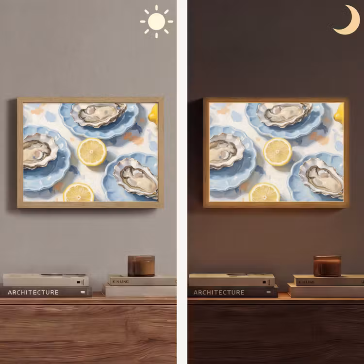 Lightbox - Wandlamp - Eten - Oesters - Citroenen - Modern - Geel — 6