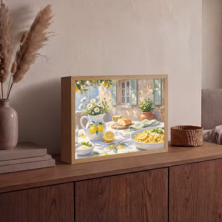 Lightbox - Wandlamp - Eten - Terras - Zomer - Geschilderd - Geel — 4