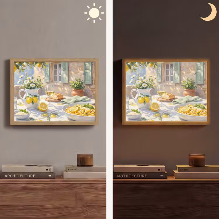 Lightbox - Wandlamp - Eten - Terras - Zomer - Geschilderd - Geel — 6
