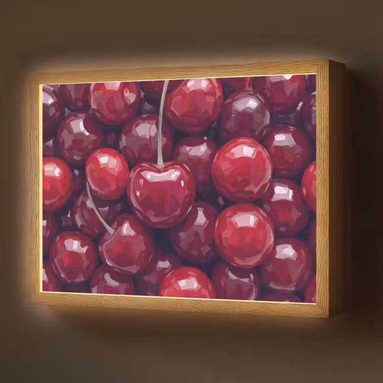 Lightbox - Wandlamp - Fruit - Kersen - Eten - Modern - Rood — 1