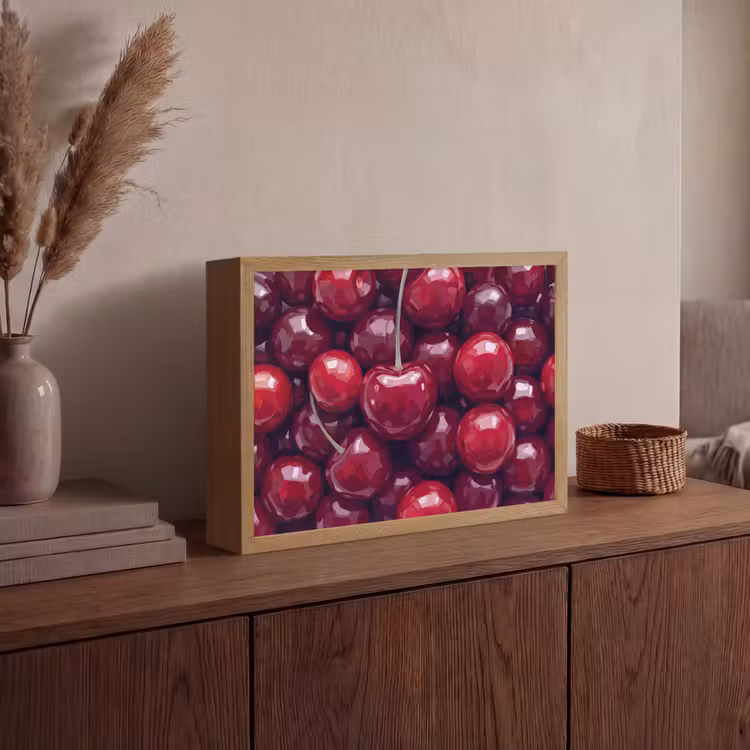 Lightbox - Wandlamp - Fruit - Kersen - Eten - Modern - Rood — 4