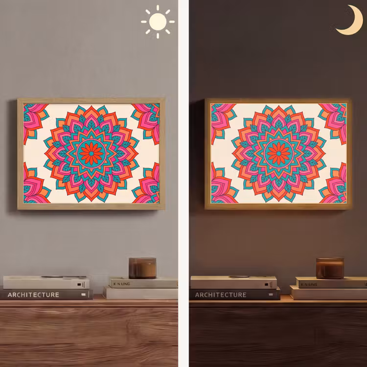 Lightbox - Wandlamp - Mandala - Patroon - Abstract - Kleurrijk - Modern — 6