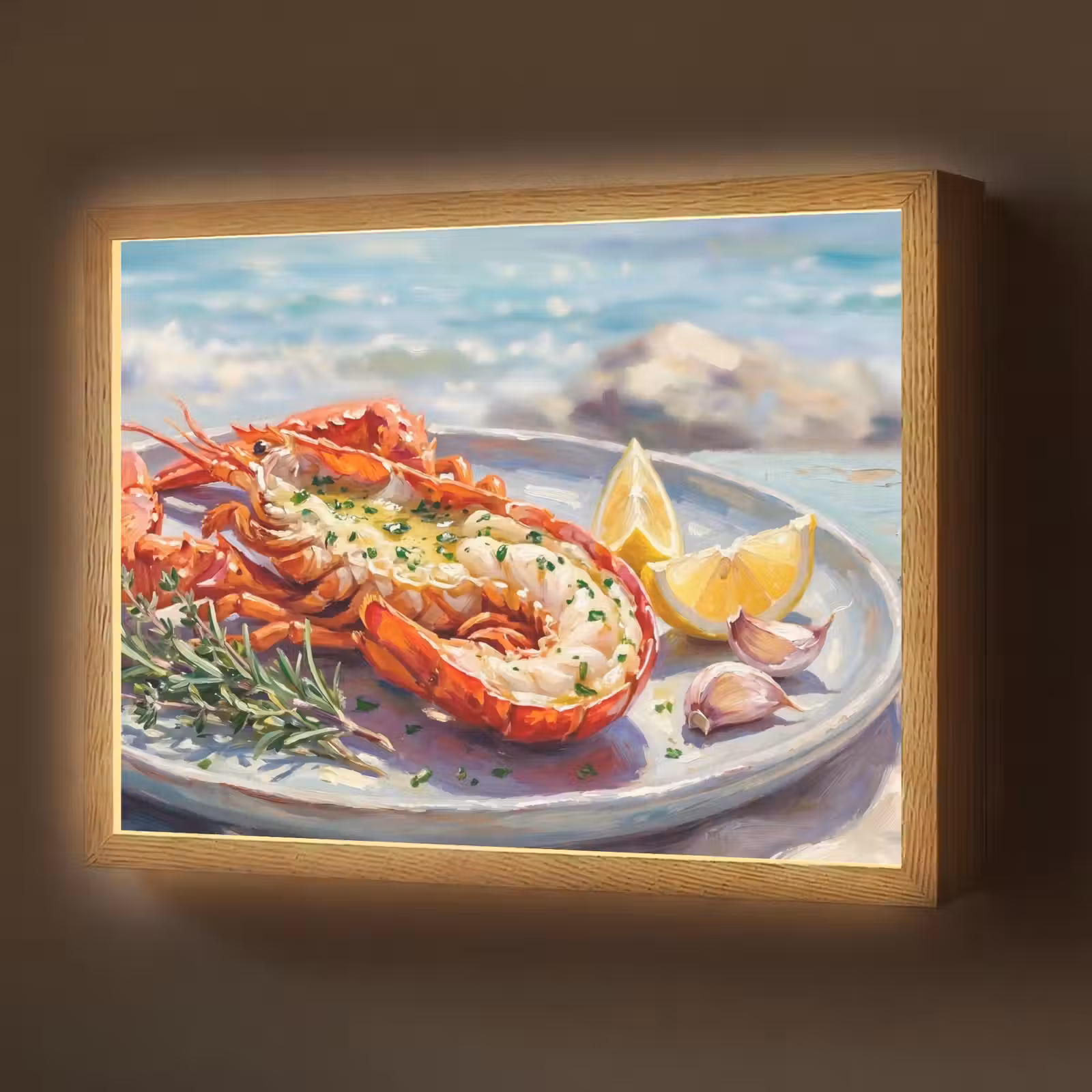 Lightbox - Wandlamp - Eten - Zee - Kust - Modern - Blauw — 1