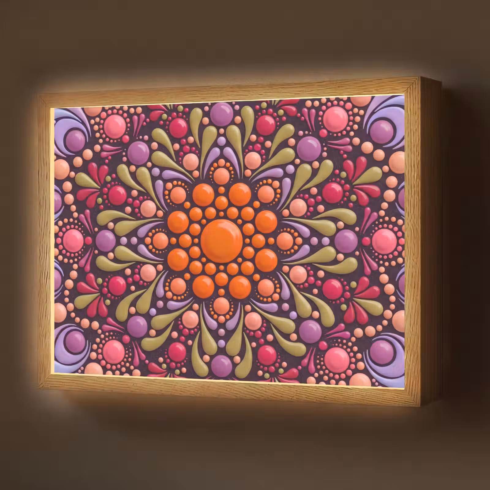 Lightbox - Wandlamp - Patroon - Stippen - Abstract - Modern - Kleurrijk — 1