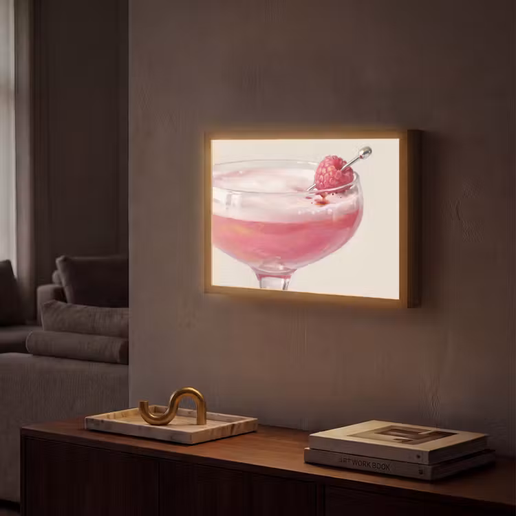 Lightbox - Wandlamp - Cocktail - Framboos - Drank - Modern - Roze — 2
