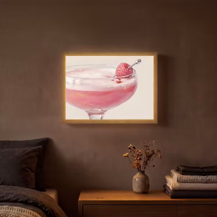 Lightbox - Wandlamp - Cocktail - Framboos - Drank - Modern - Roze — 3
