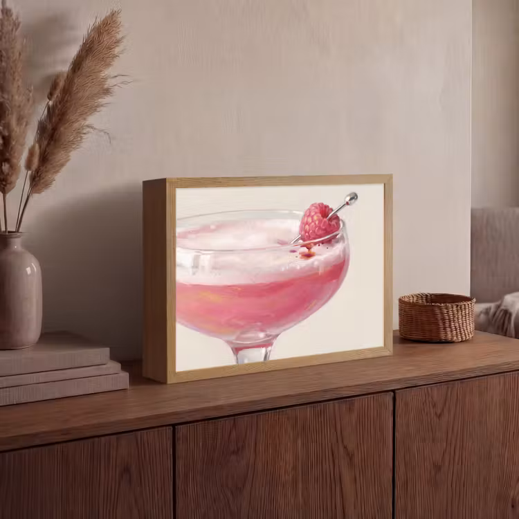 Lightbox - Wandlamp - Cocktail - Framboos - Drank - Modern - Roze — 4