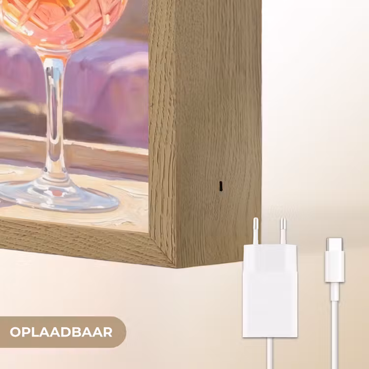 Lightbox - Wandlamp - Drank - Glazen - Strand - Zomer - Oranje — 7