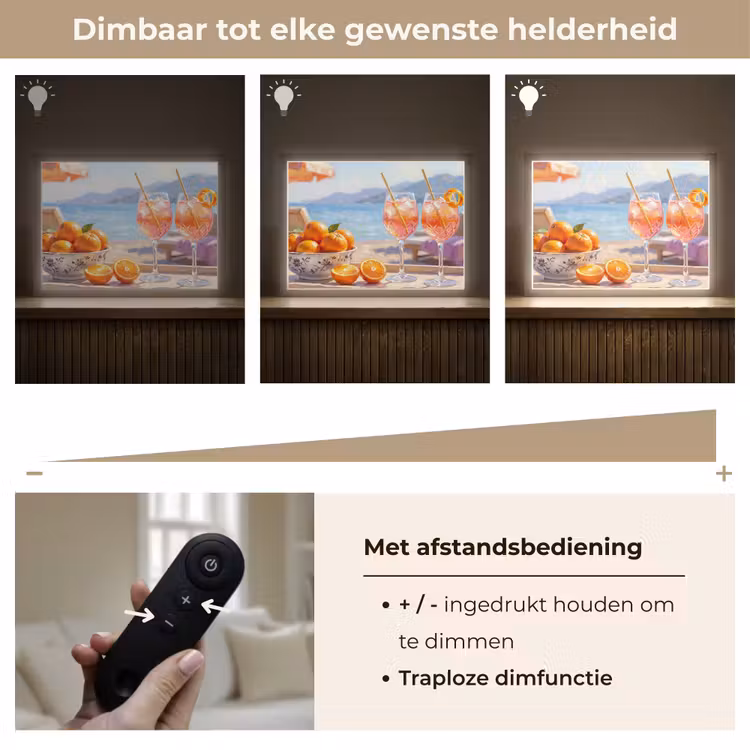 Lightbox - Wandlamp - Drank - Glazen - Strand - Zomer - Oranje — 9
