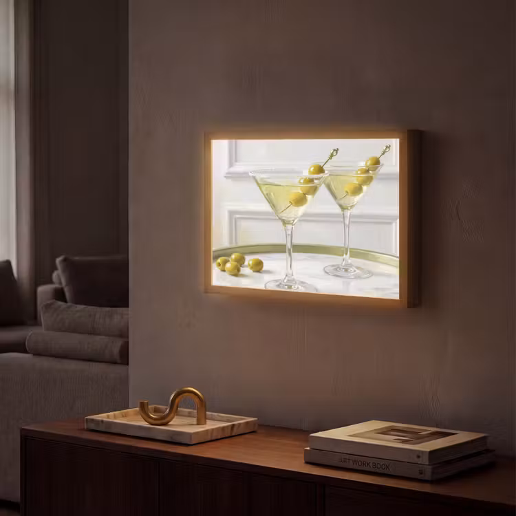 Lightbox - Wandlamp - Drank - Martini - Olijven - Modern - Wit — 2