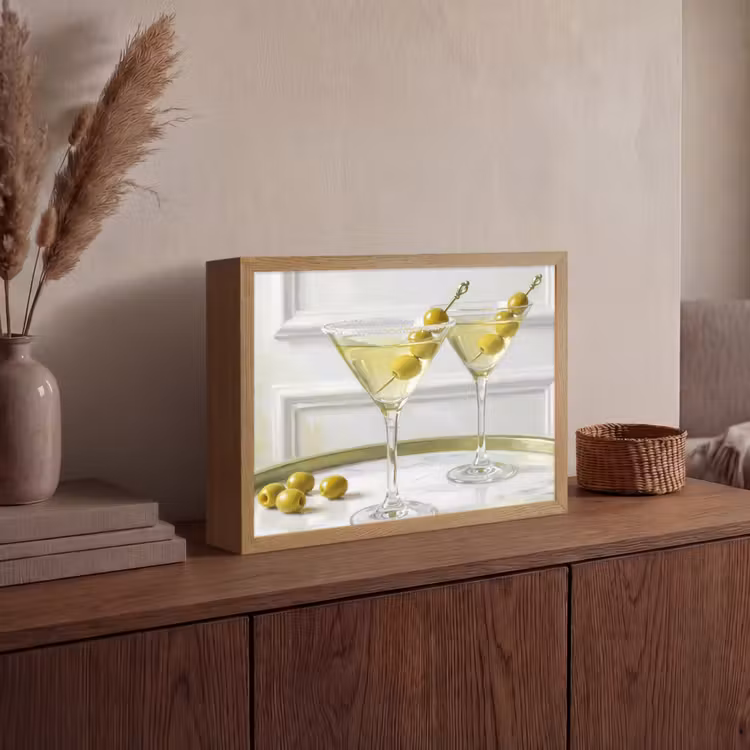 Lightbox - Wandlamp - Drank - Martini - Olijven - Modern - Wit — 4