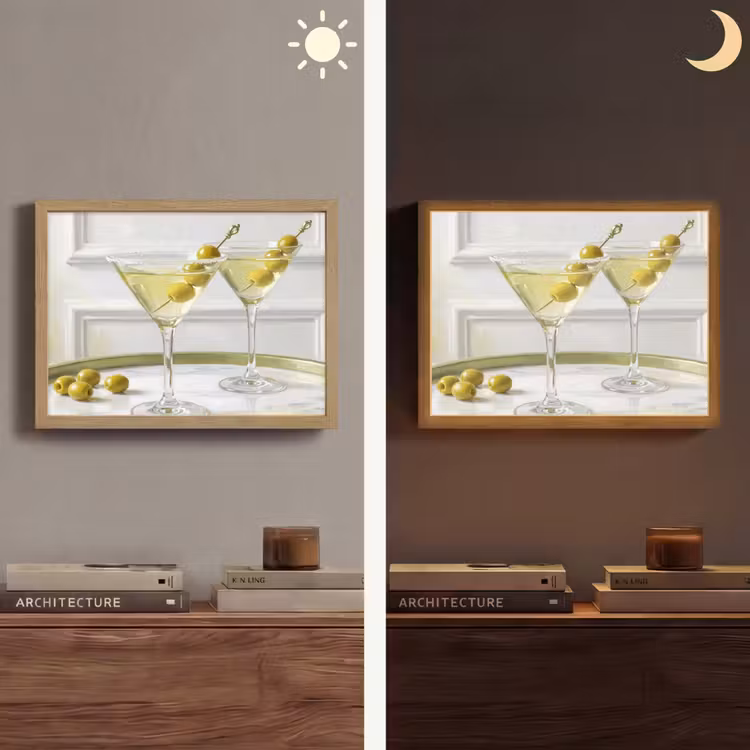 Lightbox - Wandlamp - Drank - Martini - Olijven - Modern - Wit — 6