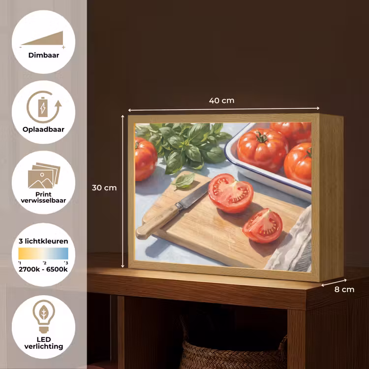 Lightbox - Wandlamp - Eten - Keuken - Ingrediënten - Stillleven - Rood — 10