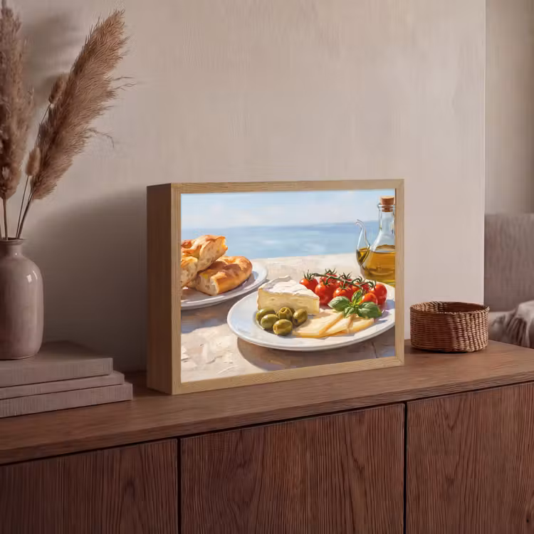 Lightbox - Wandlamp - Eten - Middellandse Zee - Natuur - Geschilderd — 4