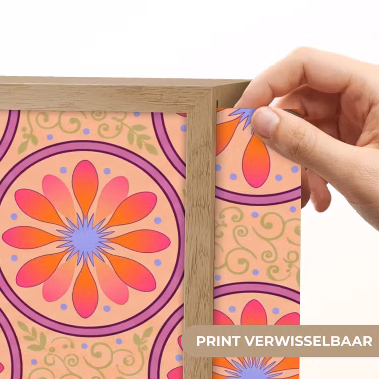 Lightbox - Wandlamp - Patroon - Bloemen - Decoratief - Kleurrijk - Modern — 5