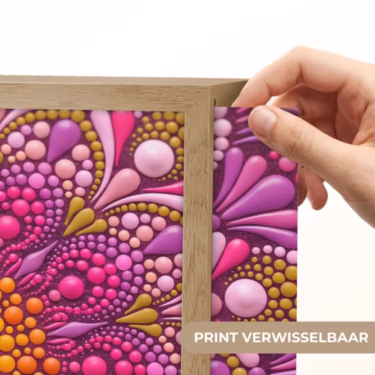 Lightbox - Wandlamp - Patroon - Stippen - Abstract - Kleurrijk — 5
