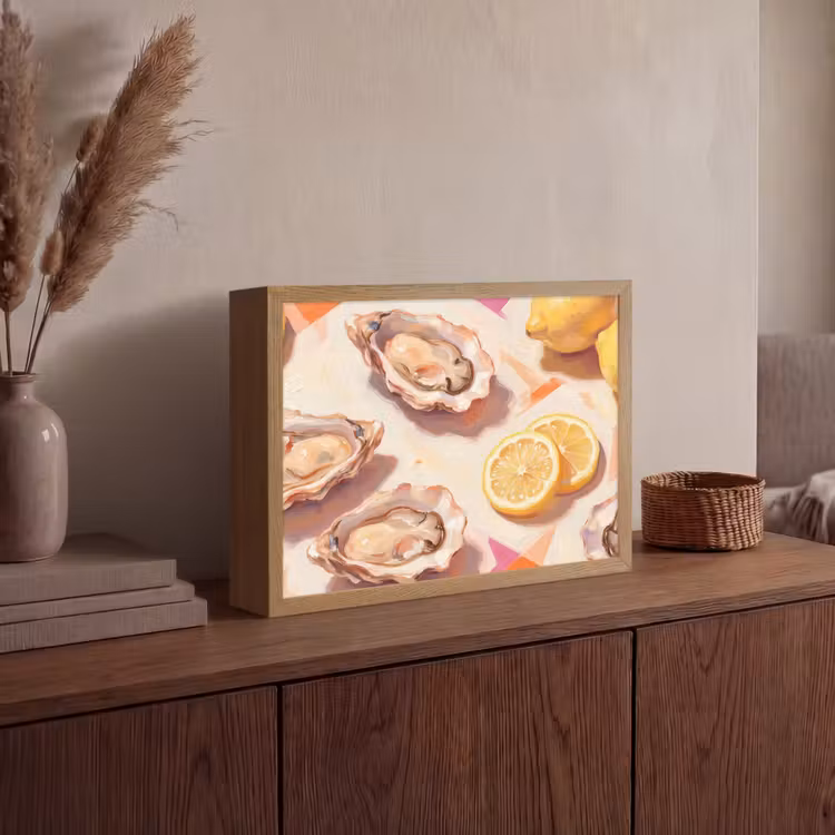 Lightbox - Wandlamp - Stilleven - Citroenen - Oesters - Abstract - Oranje — 4