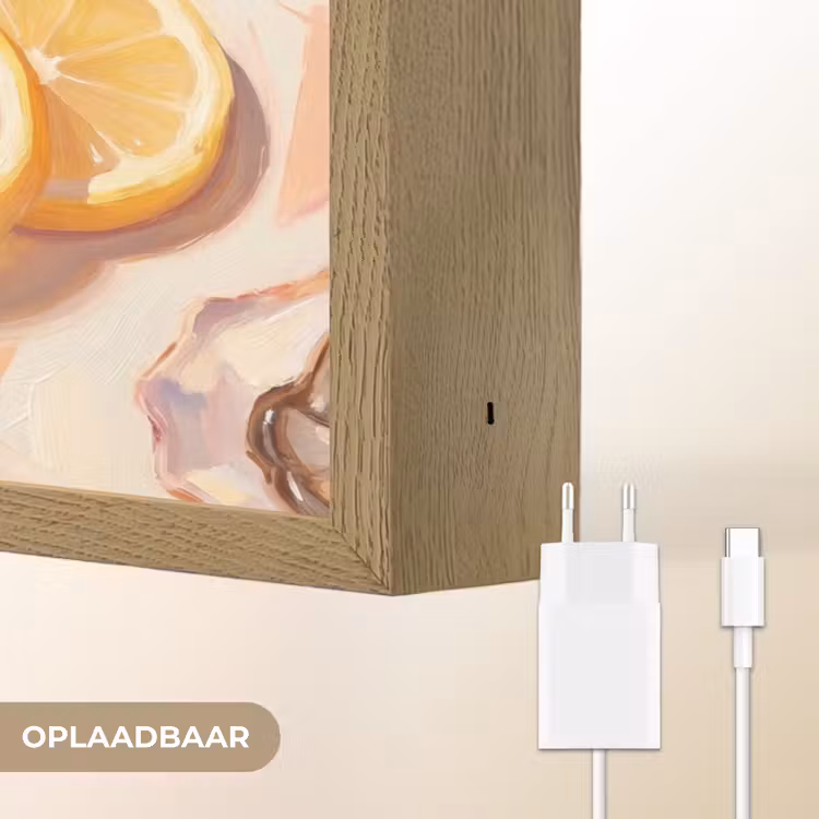 Lightbox - Wandlamp - Stilleven - Citroenen - Oesters - Abstract - Oranje — 7