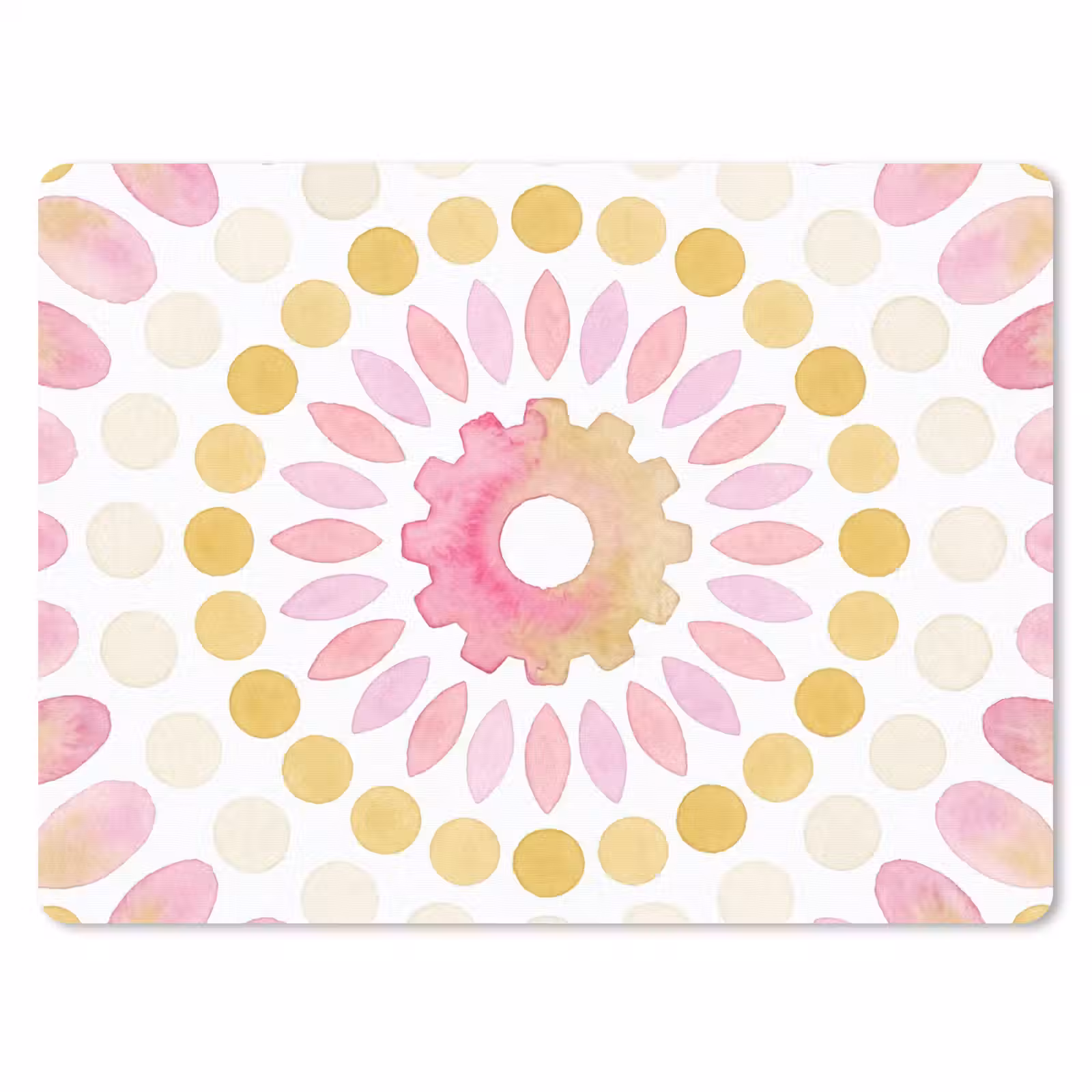Muismat - Abstract - Mandala - Kunst - Modern - Roze — 1