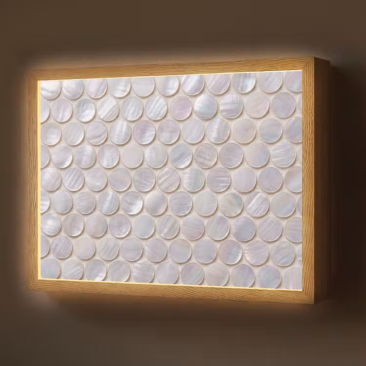 Lightbox - Wandlamp - Patroon - Cirkels - Abstract - Modern - Wit — 1