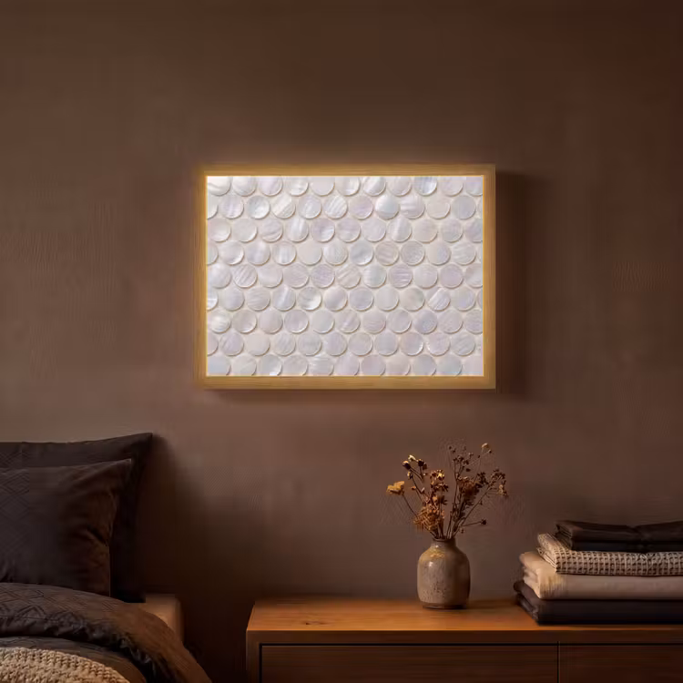 Lightbox - Wandlamp - Patroon - Cirkels - Abstract - Modern - Wit — 3