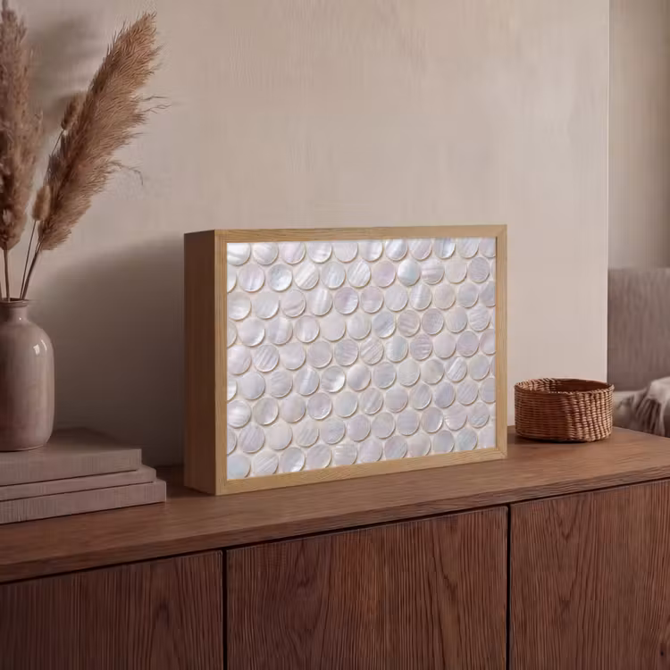 Lightbox - Wandlamp - Patroon - Cirkels - Abstract - Modern - Wit — 4