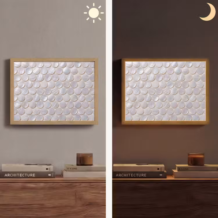 Lightbox - Wandlamp - Patroon - Cirkels - Abstract - Modern - Wit — 6