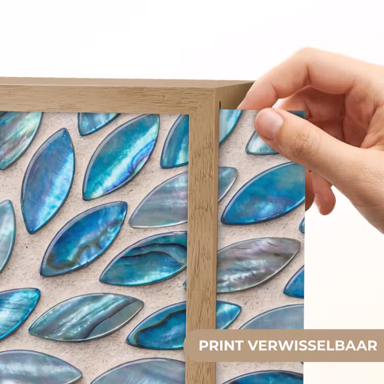 Lightbox - Wandlamp - Patroon - Glans - Abstract - Blauw - Decoratie — 5