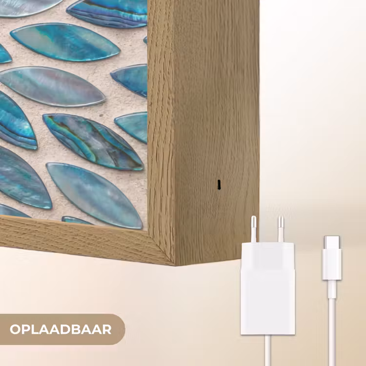 Lightbox - Wandlamp - Patroon - Glans - Abstract - Blauw - Decoratie — 7