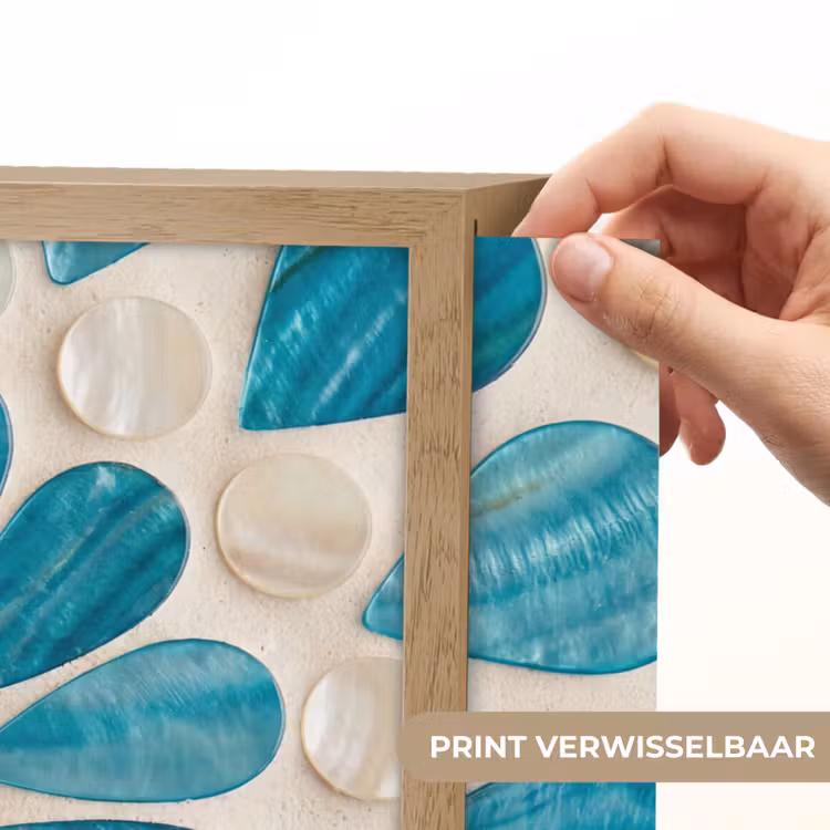 Lightbox - Wandlamp - Patroon - Mozaïek - Schelpen - Abstract - Turquoise — 5